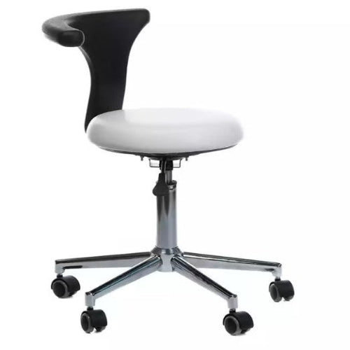 Dongpin Derma Stool w/ Backrest, White Colour (DP-Y915)