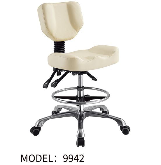 DongPin Derma Chair with Backrest White Colour DP-9942