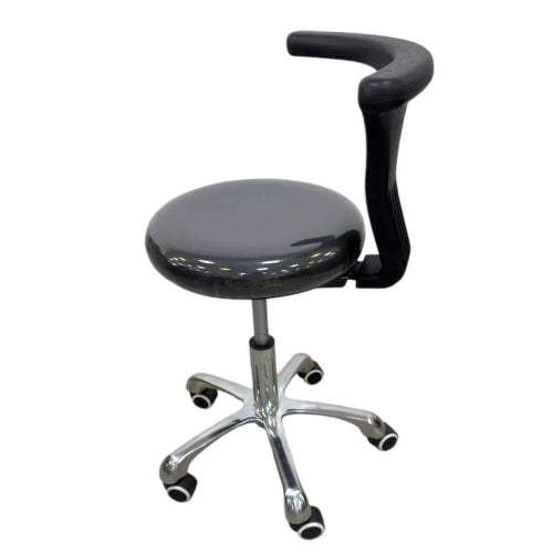 Dongpin Derma Stool w/ Backrest, Black Colour (DP-Y915)